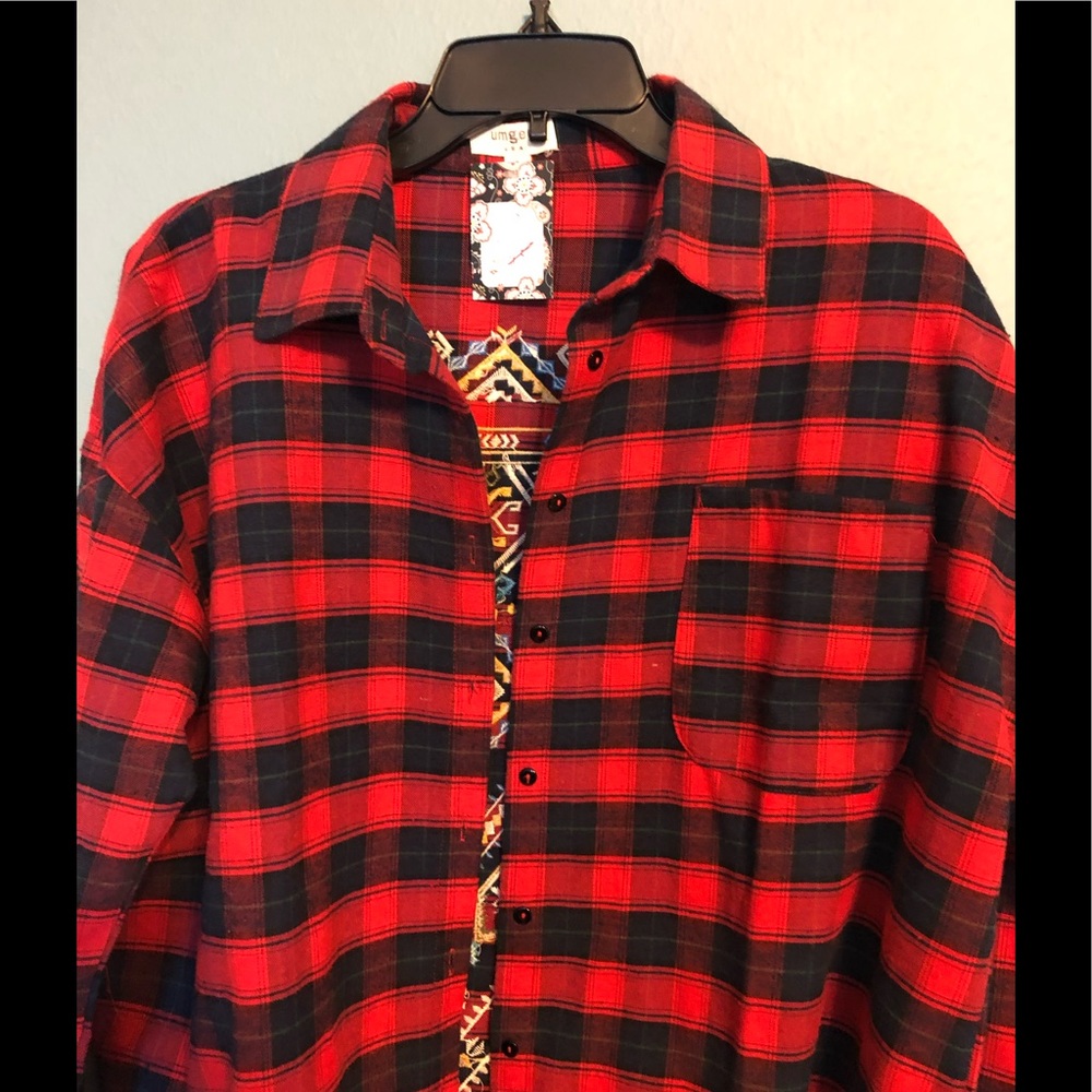Oversized flannel shirt